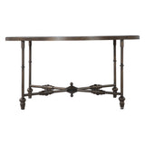 Fleur 40" Coffee Table with Floral Horn Inlay and Iron from Home Trends & Design - Luna Furniture