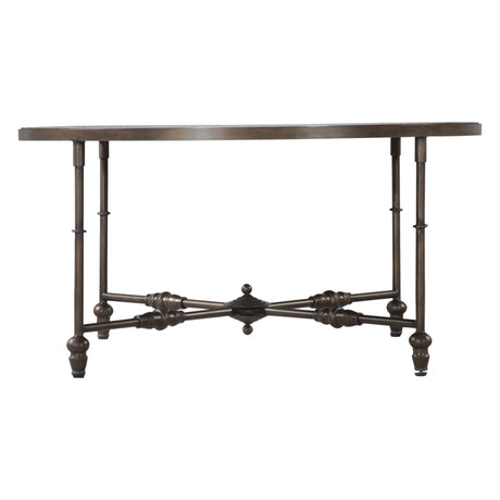 Fleur 40" Coffee Table with Floral Horn Inlay and Iron from Home Trends & Design - Luna Furniture