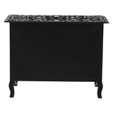 Fleur 42" Two Drawer Chest with Floral Horn Inlay from Home Trends & Design - Luna Furniture