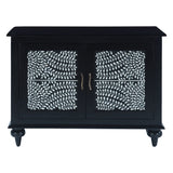 Fleur 50" Two Door Sideboard with Floral Horn Inlay and Wood