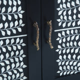 Fleur 50" Two Door Sideboard with Floral Horn Inlay and Wood