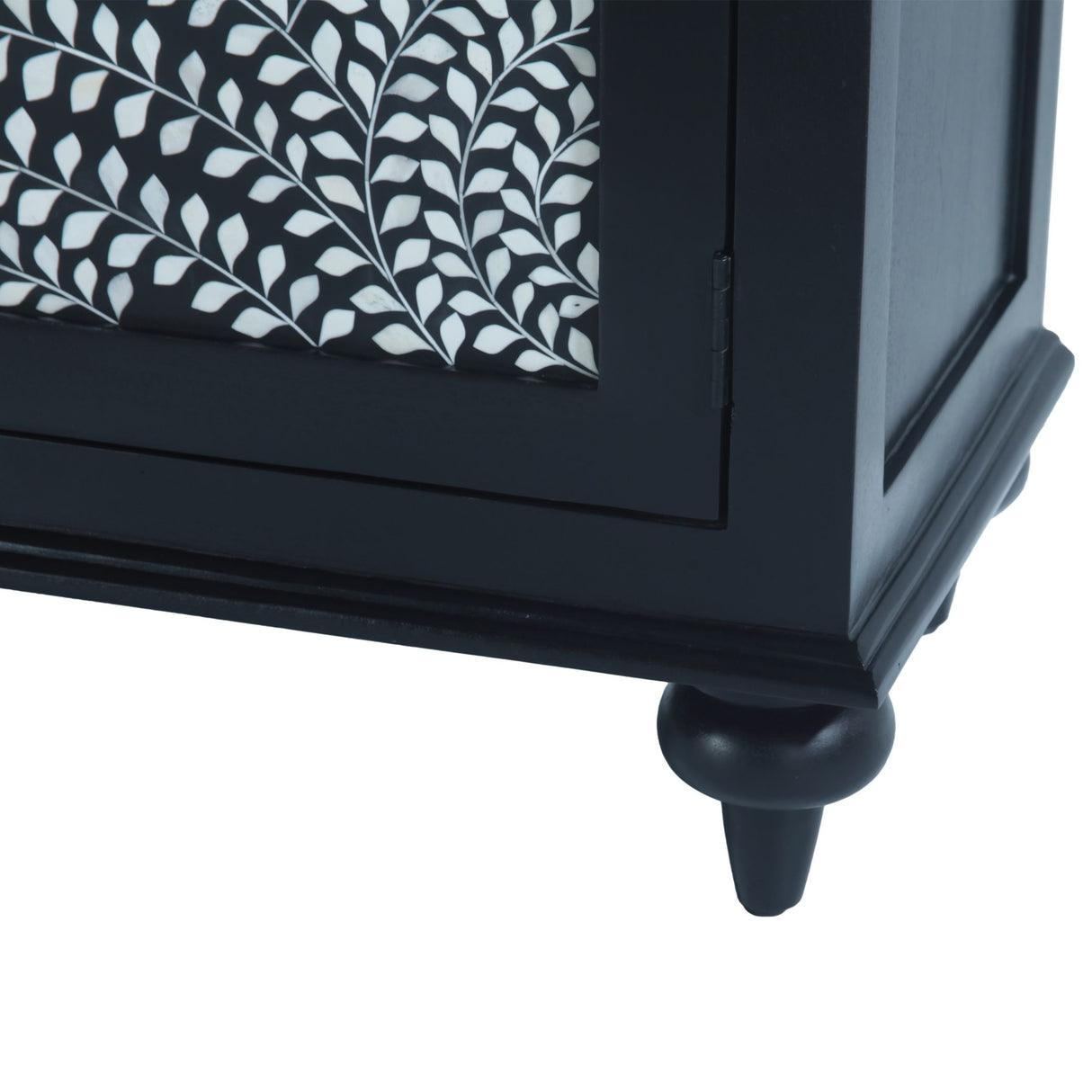 Fleur 50" Two Door Sideboard with Floral Horn Inlay and Wood