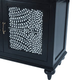 Fleur 50" Two Door Sideboard with Floral Horn Inlay and Wood