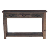 Hacienda 50" Console Table with Three Drawers in Reclaimed Wood from Home Trends & Design - Luna Furniture