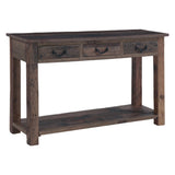 Hacienda 50" Console Table with Three Drawers in Reclaimed Wood from Home Trends & Design - Luna Furniture