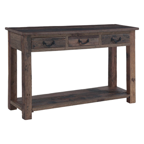 Hacienda 50" Console Table with Three Drawers in Reclaimed Wood from Home Trends & Design - Luna Furniture