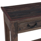 Hacienda 50" Console Table with Three Drawers in Reclaimed Wood from Home Trends & Design - Luna Furniture