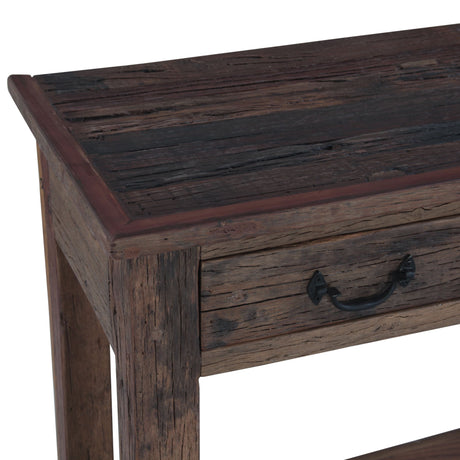 Hacienda 50" Console Table with Three Drawers in Reclaimed Wood from Home Trends & Design - Luna Furniture