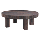 Hacienda 47" Round Coffee Table in Reclaimed Wood from Home Trends & Design - Luna Furniture
