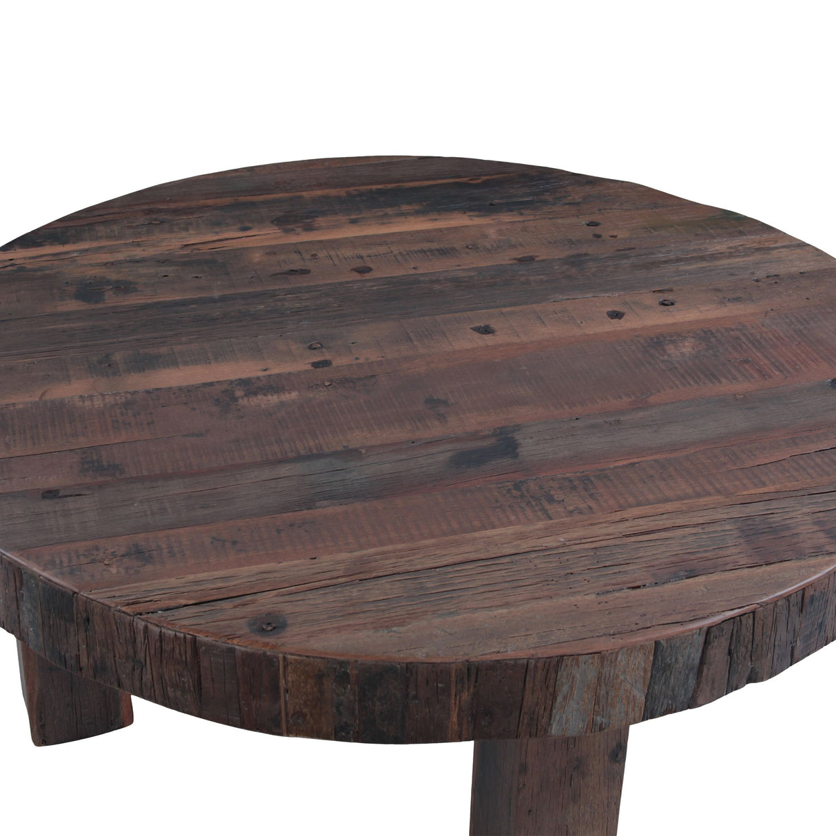Hacienda 47" Round Coffee Table in Reclaimed Wood from Home Trends & Design - Luna Furniture