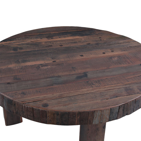 Hacienda 47" Round Coffee Table in Reclaimed Wood from Home Trends & Design - Luna Furniture