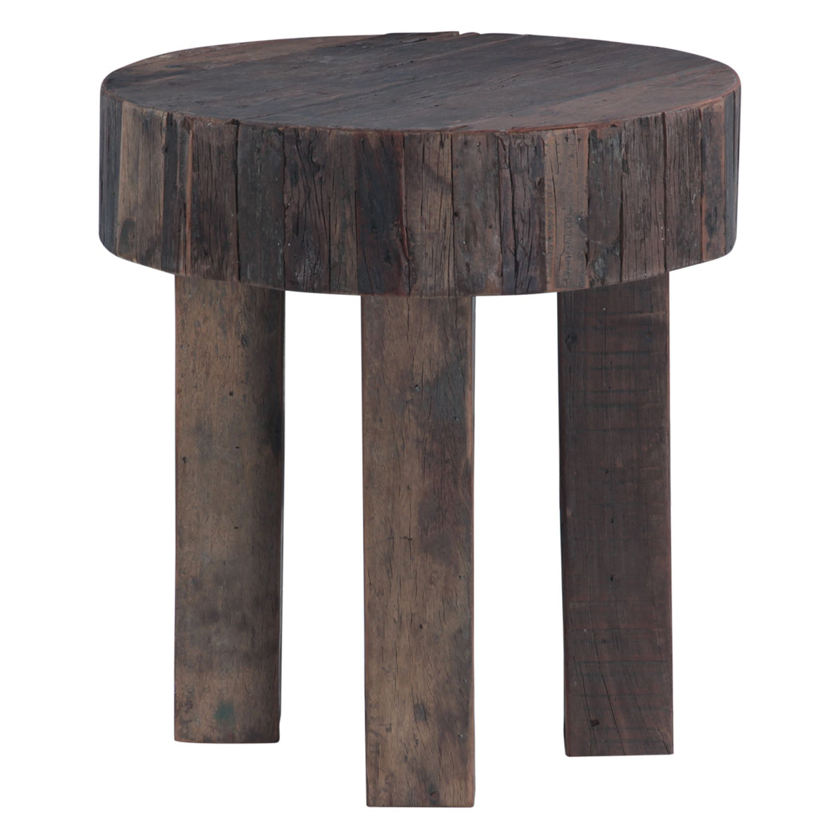 Hacienda 24" Round Side Table in Reclaimed Hardwood from Home Trends & Design - Luna Furniture