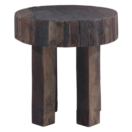 Hacienda 24" Round Side Table in Reclaimed Hardwood from Home Trends & Design - Luna Furniture