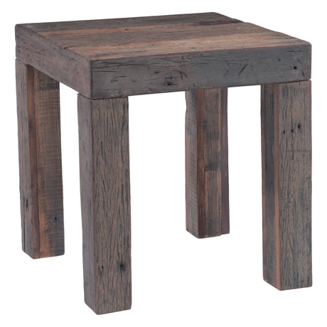 Hacienda 24" Square Side Table in Reclaimed Wood from Home Trends & Design - Luna Furniture