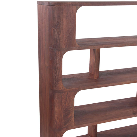 Henderson 67" Wide Bookshelf in Pecan Brown from Home Trends & Design - Luna Furniture