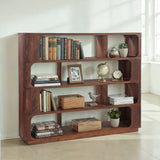 Henderson 67" Wide Bookshelf in Pecan Brown from Home Trends & Design - Luna Furniture