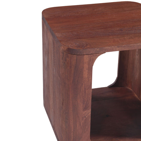Henderson 21" Side Table in Pecan Brown from Home Trends & Design - Luna Furniture