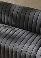 Augustine Dining Banquette, L-Shape in FIQA Boucle Charcoal from Four Hands - Luna Furniture
