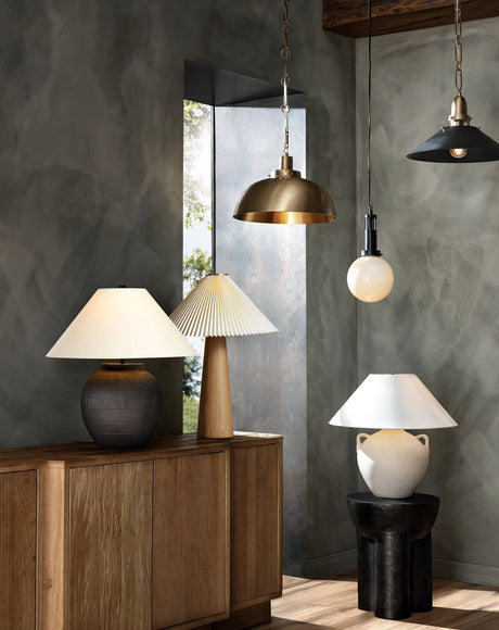 Nora Table Lamp in Light Oak from Four Hands - Luna Furniture