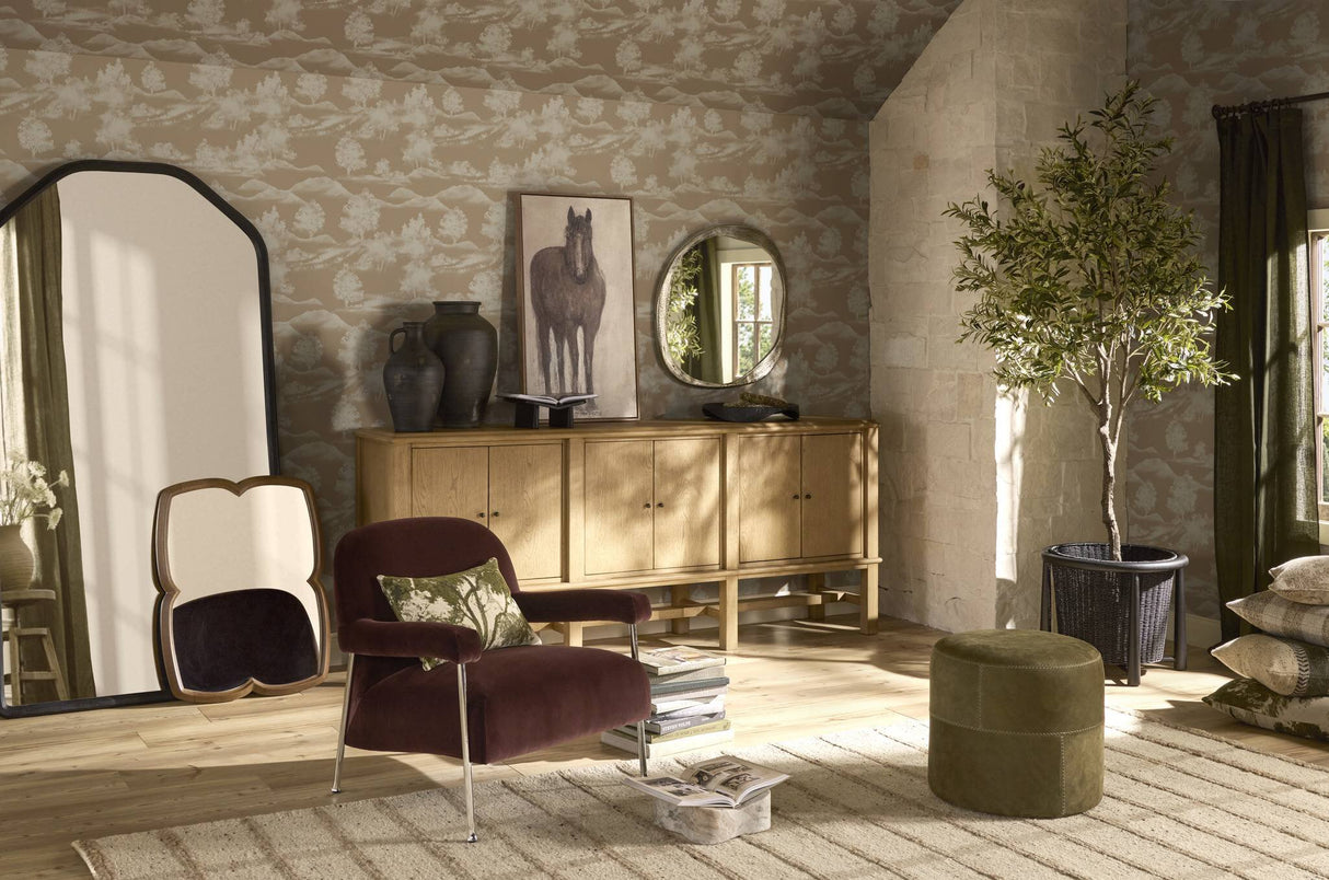 Chavez Mirror in Raw Antique Nickel from Four Hands - Luna Furniture