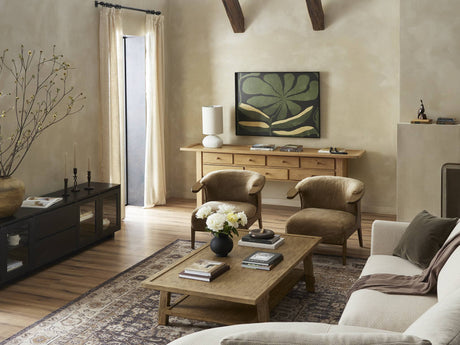 Millbrook Console Table in Natural Light Oak Veneer from Four Hands - Luna Furniture