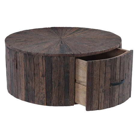 Harbor 32" Coffee Table with Storage Drawer in Reclaimed Hardwood from Home Trends & Design - Luna Furniture