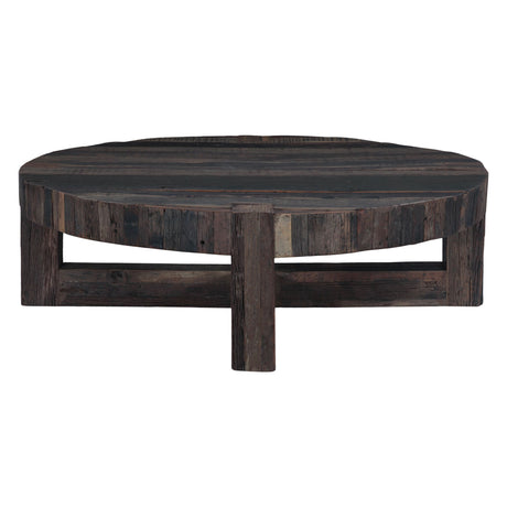 Harbor 58" Coffee Table with Cross Base in Reclaimed Hardwood from Home Trends & Design - Luna Furniture