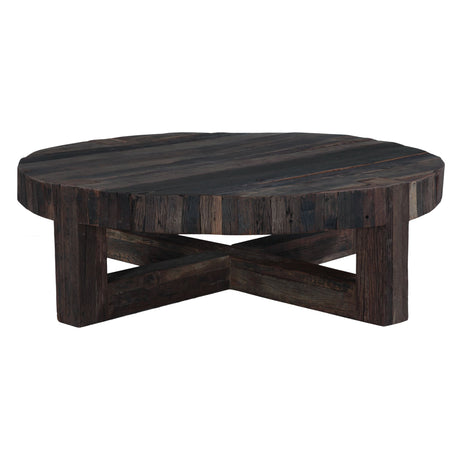 Harbor 58" Coffee Table with Cross Base in Reclaimed Hardwood from Home Trends & Design - Luna Furniture