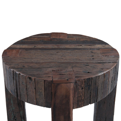 Harbor 24" Side Table with Cross Base in Reclaimed Wood from Home Trends & Design - Luna Furniture