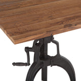 Industrial Loft 30" Adjustable Dining Table in Natural from Home Trends & Design - Luna Furniture
