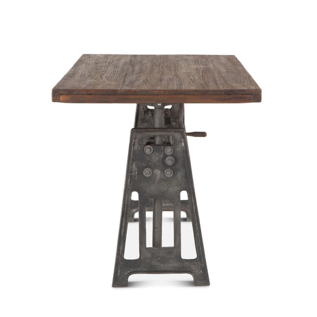 Industrial Loft 60" Adjustable Crank Office Desk in Gray Zinc from Home Trends & Design - Luna Furniture