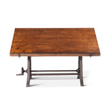 Industrial Loft 62" Adjustable Drafting Desk in Walnut from Home Trends & Design - Luna Furniture