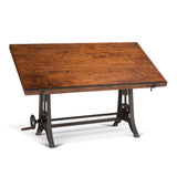 Industrial Loft 62" Adjustable Drafting Desk in Walnut from Home Trends & Design - Luna Furniture