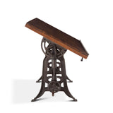 Industrial Loft 62" Adjustable Drafting Desk in Walnut from Home Trends & Design - Luna Furniture