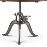 Industrial Loft 48" Adjustable Round Dining Table in Weathered Teak from Home Trends & Design - Luna Furniture