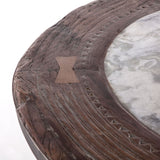 Industrial Loft 55" Wagon Wheel Round Dining Table from Home Trends & Design - Luna Furniture