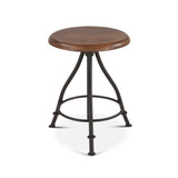 Industrial Loft 13" Adjustable Stool in Walnut from Home Trends & Design - Luna Furniture