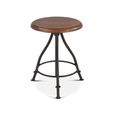 Industrial Loft 13" Adjustable Stool in Walnut from Home Trends & Design - Luna Furniture