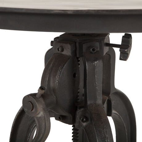 Industrial Loft 24" Adjustable Side Table in Matte Black from Home Trends & Design - Luna Furniture