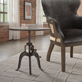 Industrial Loft 24" Adjustable Side Table in Matte Black from Home Trends & Design - Luna Furniture