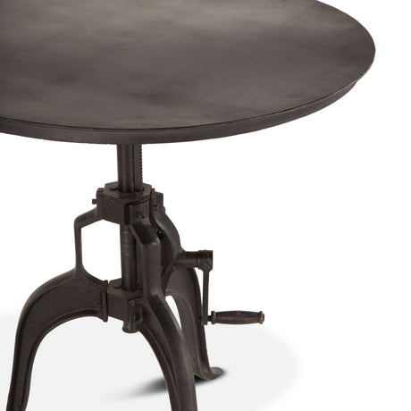 Industrial Loft 36" Adjustable Side Table in Matte Black from Home Trends & Design - Luna Furniture