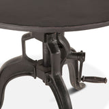 Industrial Loft 36" Adjustable Side Table in Matte Black from Home Trends & Design - Luna Furniture