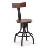Industrial Modern 15" Adjustable Stool in Walnut, Set of 2 from Home Trends & Design - Luna Furniture