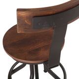 Industrial Modern 15" Adjustable Stool in Walnut, Set of 2 from Home Trends & Design - Luna Furniture