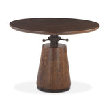 Industrial Modern 40" Round Adjustable Table in Walnut from Home Trends & Design - Luna Furniture