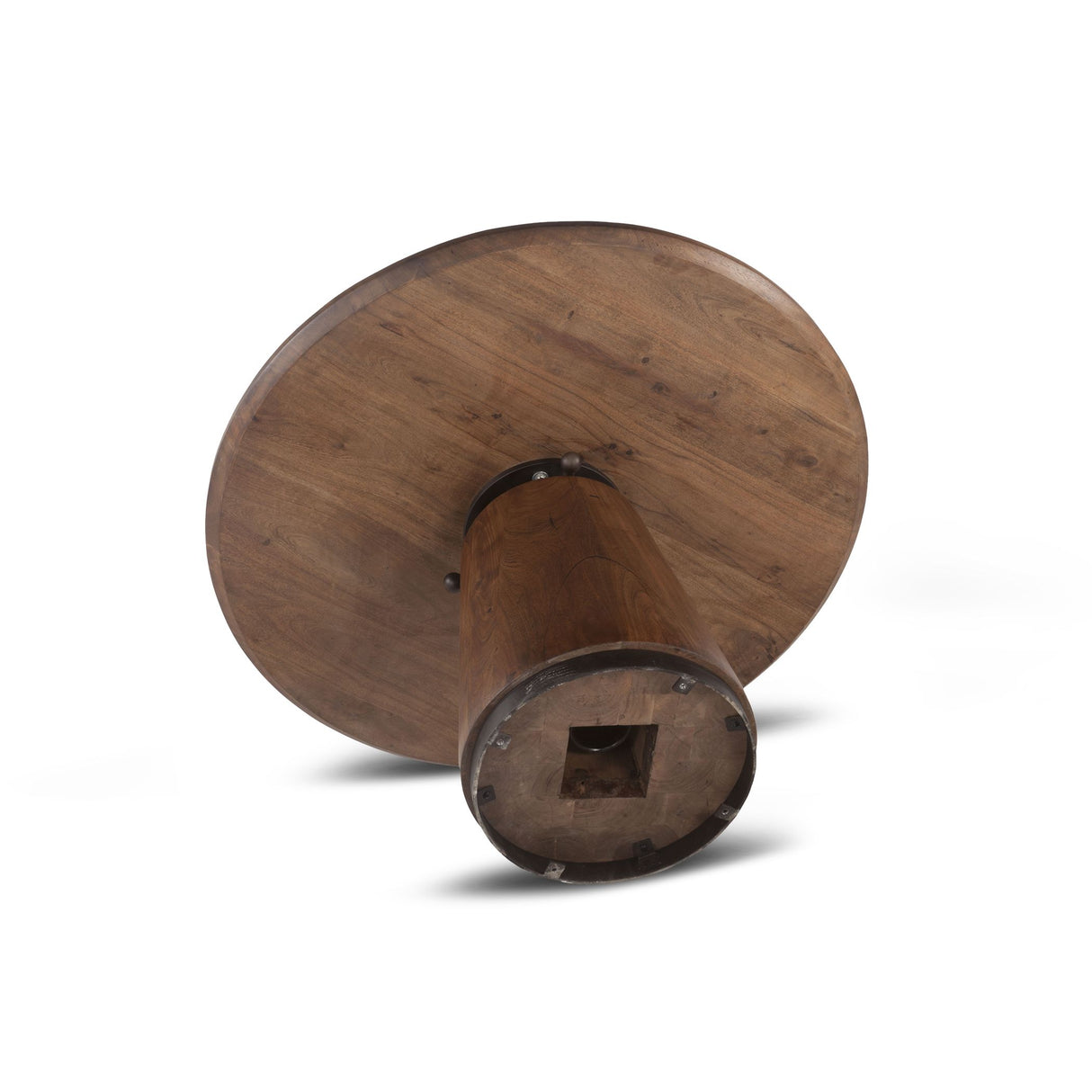 Industrial Modern 40" Round Adjustable Table in Walnut from Home Trends & Design - Luna Furniture
