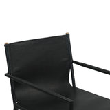 Irvine 20" Counter Armchair in Black Leather and Iron from Home Trends & Design - Luna Furniture