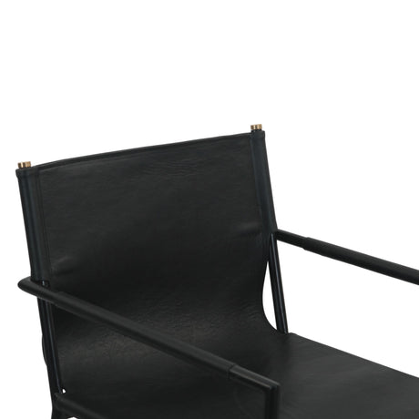 Irvine 20" Counter Armchair in Black Leather and Iron from Home Trends & Design - Luna Furniture