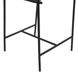 Irvine 20" Counter Armchair in Black Leather and Iron from Home Trends & Design - Luna Furniture