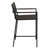 Irvine 20" Counter Armchair in Olive Green Leather and Iron from Home Trends & Design - Luna Furniture